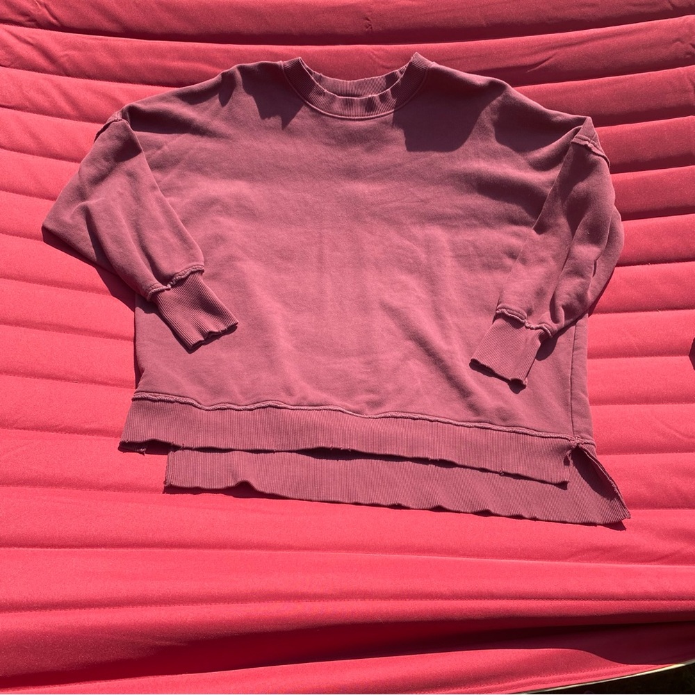 Aerie maroon oversized sweatshirt size:XS